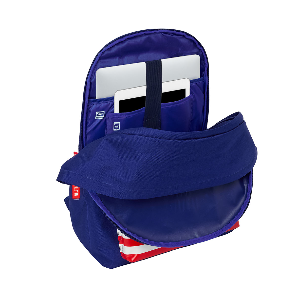 Mochila doble para port&aacute;til bandera Atl&eacute;tico de Madrid image number null